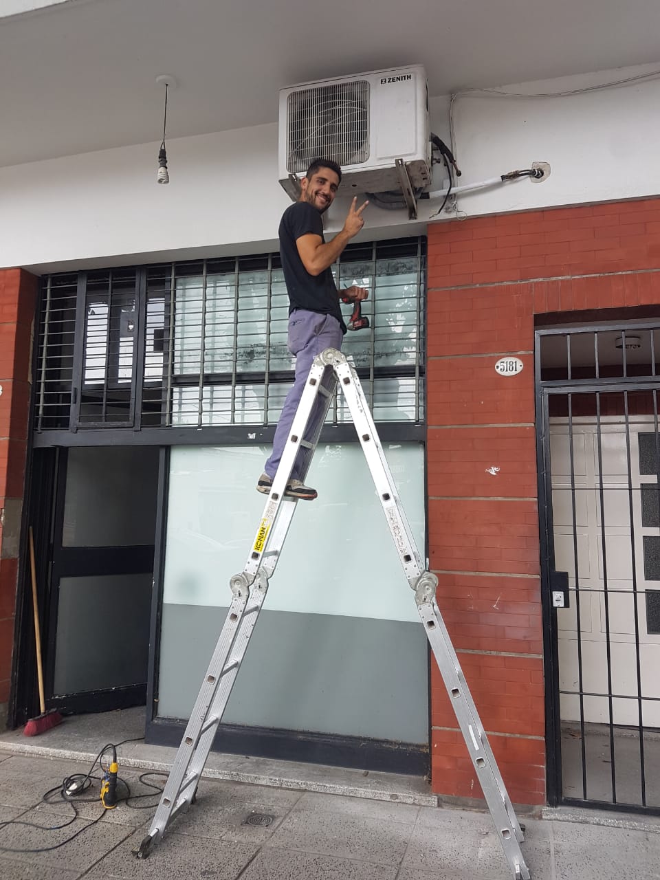 Germán trabajando